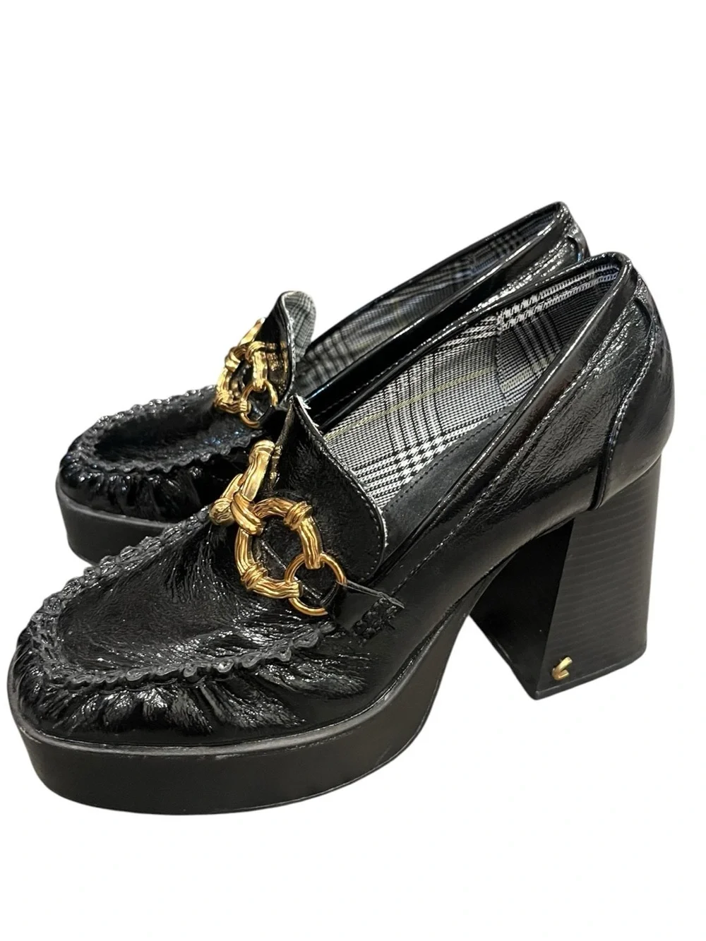 Circus by Sam Edelman Black Patent Platform Loafers Excellent Condition 7.5